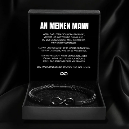 „Für meinen Mann“ – Personalisierbares Infinity-Armband