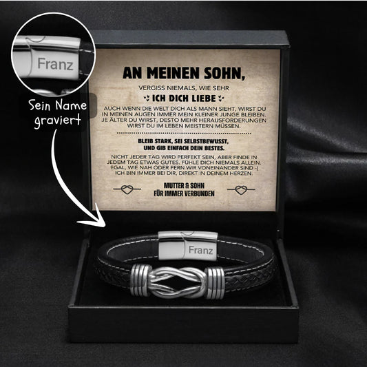 „Für meinen Sohn“ – Unendlicher Knotenarmband